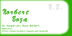 norbert boza business card